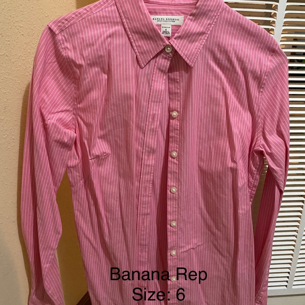 Banana Republic Pink Pin Strip